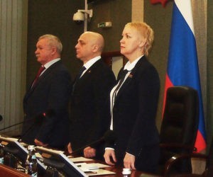 Руководство парламента Карелии, вице-спикер Андрей Мазуровский - крайний слева. Фото: Валерий Поташов