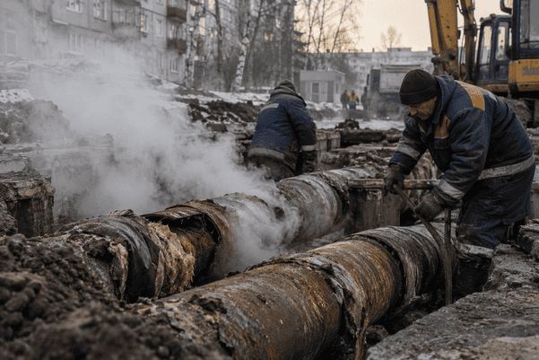 Тепло уходит в землю: в Карелии заменили 19 километров труб, но изношенных стало ещё больше