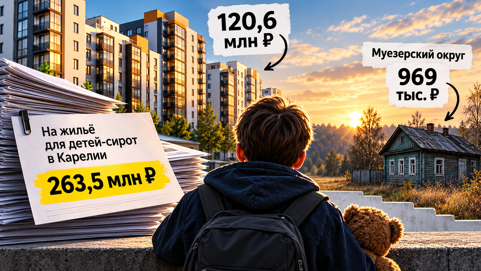 Почти половину из 263 миллионов на жильё для сирот выделили Петрозаводску